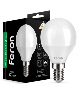 Світлодіодна лампа Feron LB-195 E14 7W 2700K