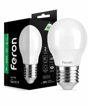 Світлодіодна лампа Feron LB-195 E27 7W 4000K