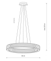 Люстра Nowodvorski 11707 Luxora Oval LED 1x38W 3000K 3400Lm Фото - 1