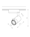 Трековий светильник Nowodvorski 7625 PROFILE ZOOM LED BL 3000K Фото - 1