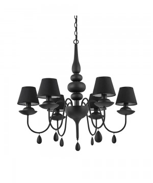 Подвесная люстра IDEAL LUX 111872 Blanche Nero SP6