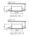Точечный светильник Kanlux AC L-C/M QULES (26301) Фото - 1