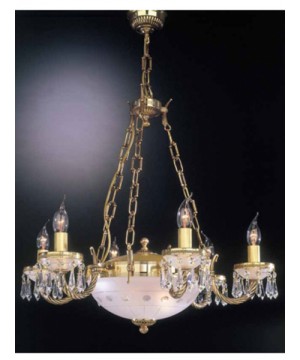 Подвесная люстра RECCAGNI ANGELO L 4751/6+2 Oro Francese Подвесная люстра RECCAGNI ANGELO L 4751/6+2 Oro Francese