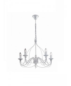 Подвесная люстра IDEAL LUX 005881 CORTE SP5 BIANCO ANTICO Подвесная люстра IDEAL LUX 005881 CORTE SP5 BIANCO ANTICO